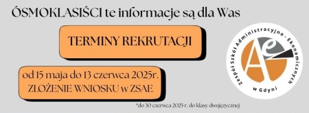 REKRUTACJA - ważne terminy dla kandydatów