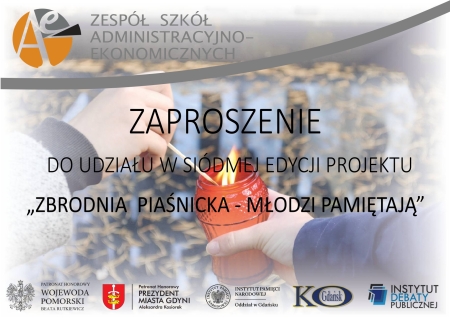 Konkurs ''ZBRODNIA PIAŚNICKA - MŁODZI PAMIĘTAJĄ'' - zaproszenie 