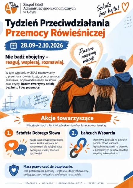 Tydzień Przeciwdziałania Przemocy Rówieśniczej w ZSAE